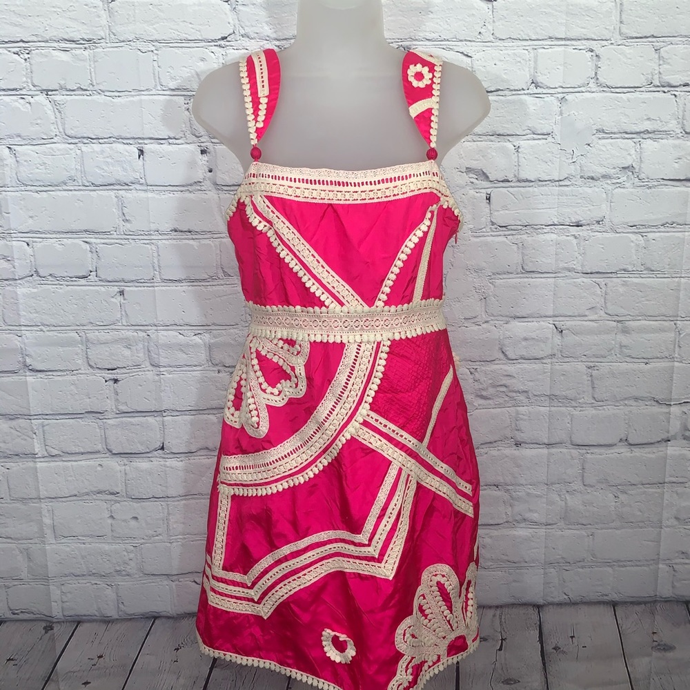 Yoana Baraschi Hit Pink Silk Dress Size 4
